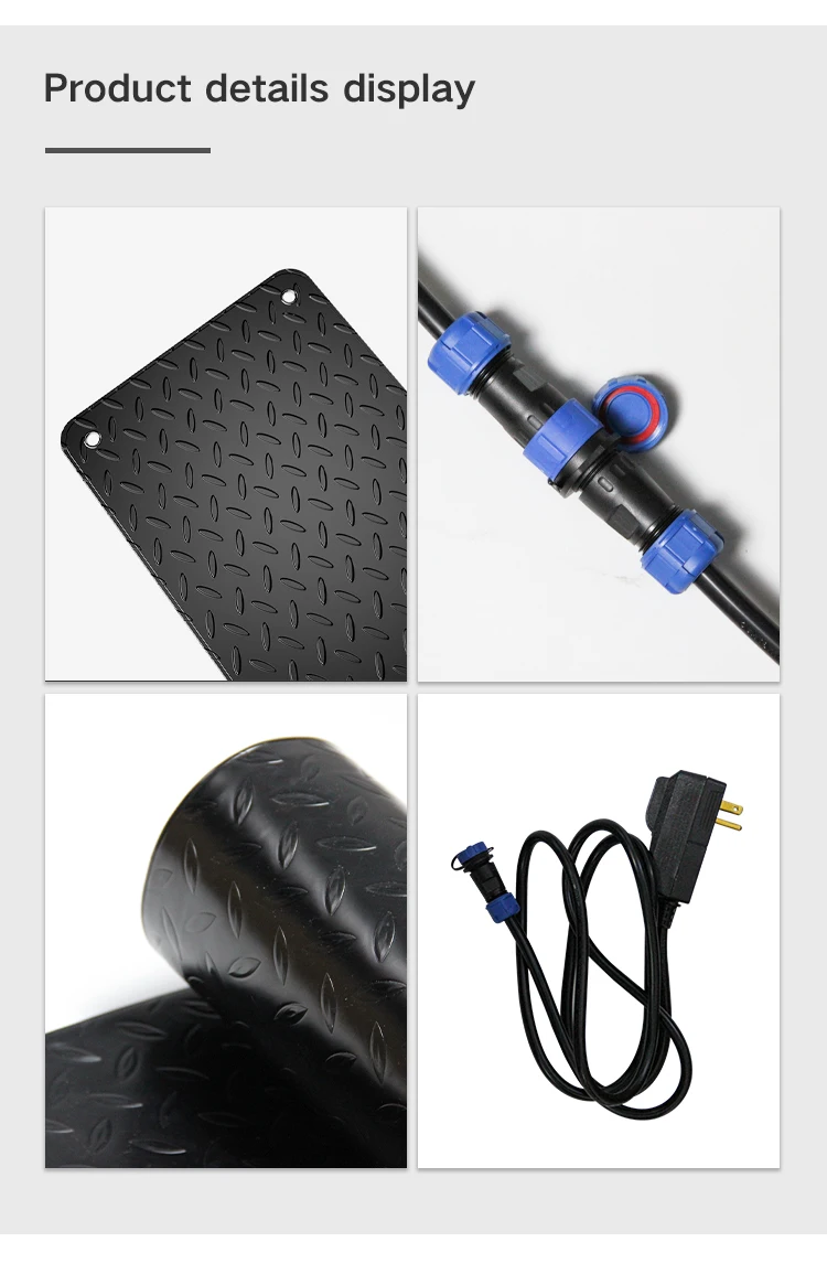 Rubber Products Driveway Snow Melt Pad Thick And Durable Low Power