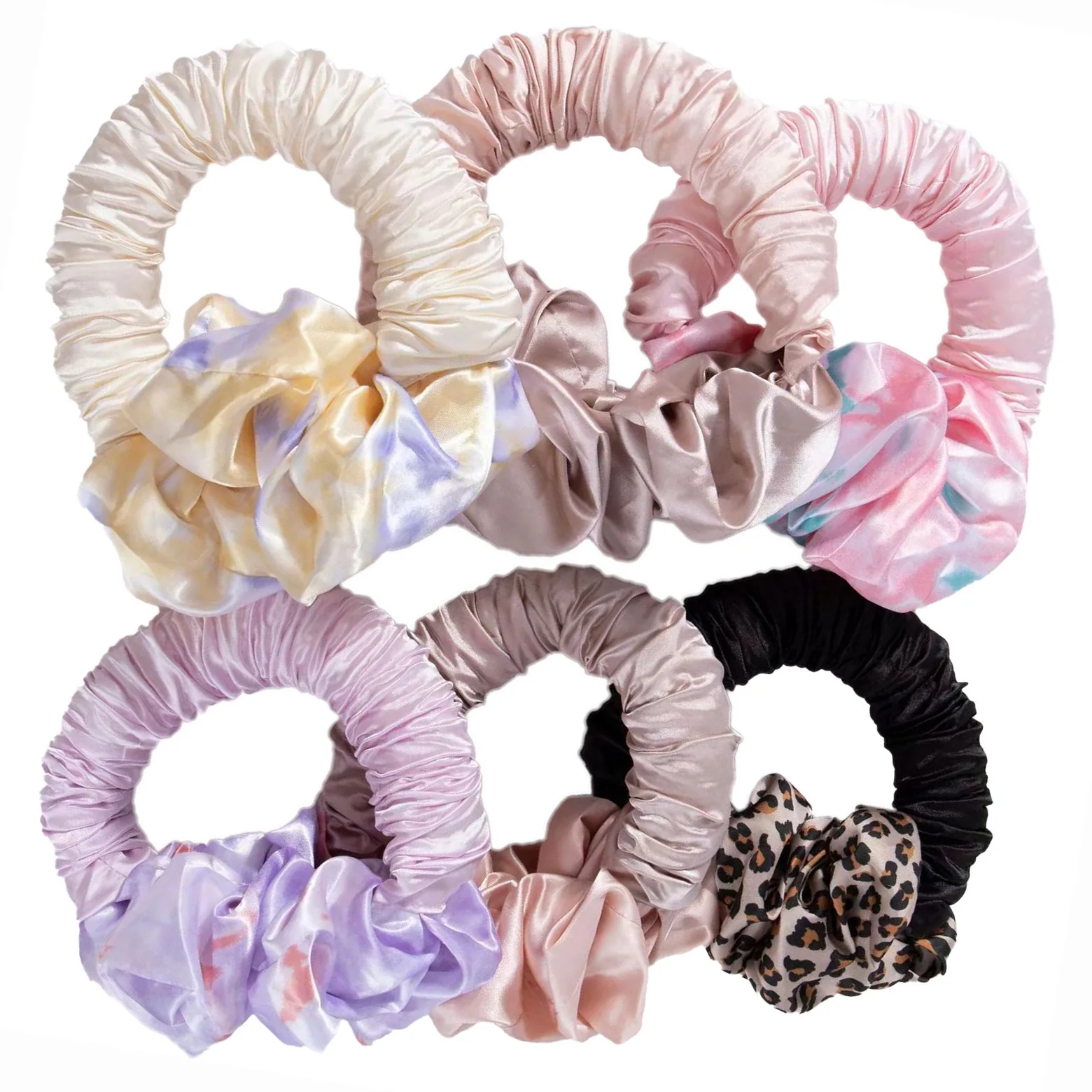 Hot Floral Heatless Curling Headbands Ponytail Hair Roller Silk Curling