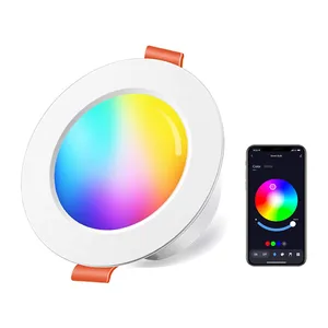 Commercial & Household Smart RGB LED Down Lights Smart Recessed Lighting with LED Panel