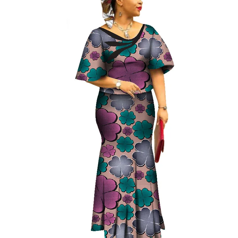 2023 Hot Style New Bazin Riche Wax Print Skirt Custom Clothing African ...