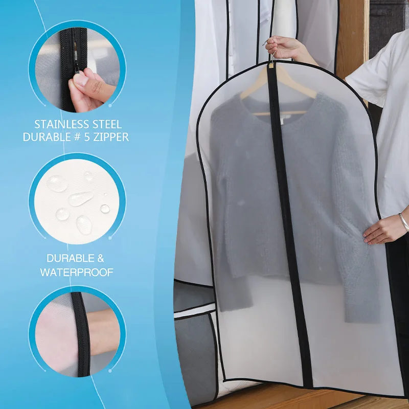 Hot Selling Garment Bag Clothes Dust Cover Dress Wedding Organizer Hanging Closet Storage Bag clear Suit Bag Hot Selling Garment Bag Clothes Dust Cover Dress Wedding Organizer Hanging Closet Storage Bag clear Suit Bag