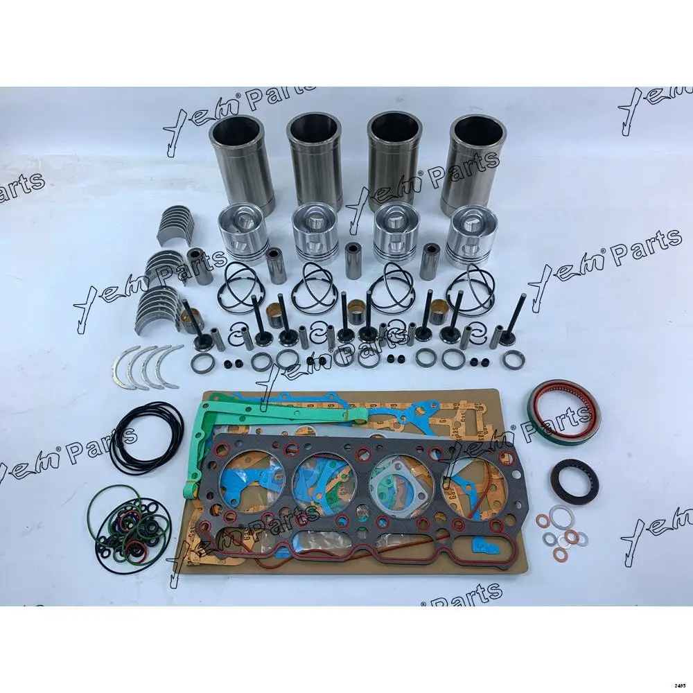 4D105 Rebuild Kit With Cylinder Gasket Kit Piston Rings Liner Bearing Valves for Komatsu