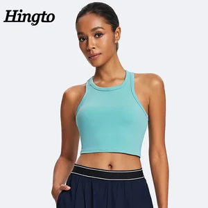 Recycled Workout Training Tank Tops Quick Dry Compression Elastic Running Sleeveless Vest Four Way Stretch Gym Fitness Yoga Top