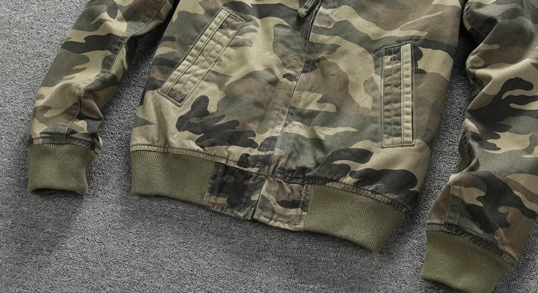 Men's Bomber Jacket Cotton Casual Camouflage Men's Casual Jacket_voghion.com