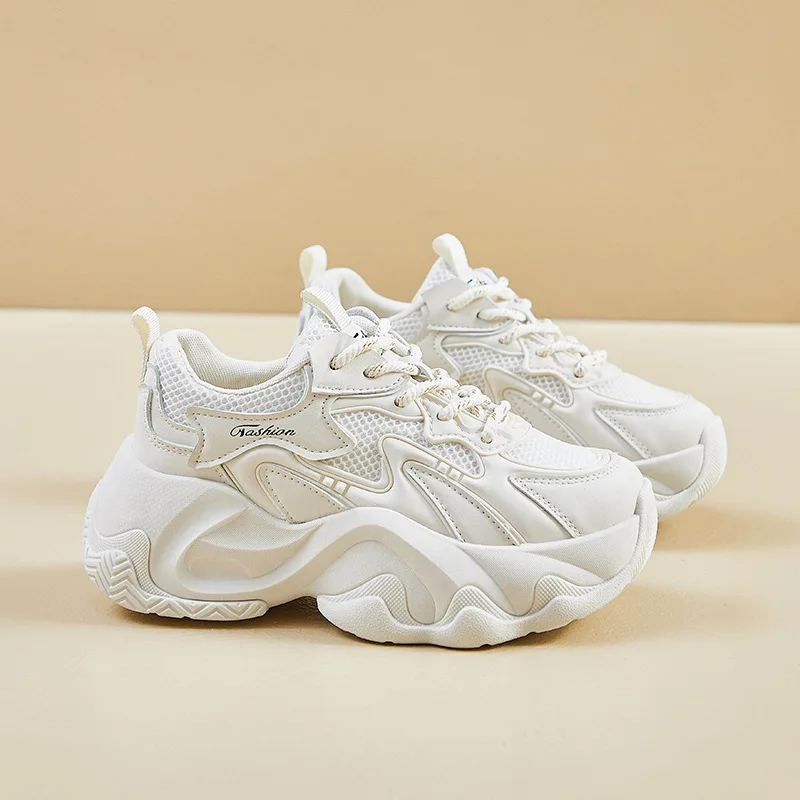 New Dad Shoes Running Sports Thick Soled Height Increasing Casual