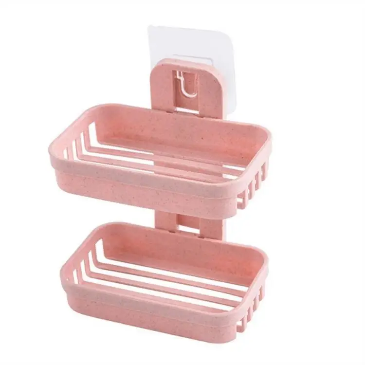 Hot Sale 2pcs Storage Shelf Bathroom Decoration Soap Rack Shower Douche Accessories Plastic Bathroom Accessories Soap Holder