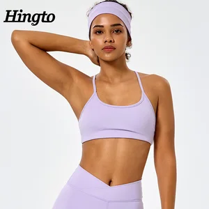 ODM OEM Custom New Arrivals Thin Strap Y Back Running Bra Workout Yoga Sports Bra Fitness Workout Quick Dry Breathable Gym Top