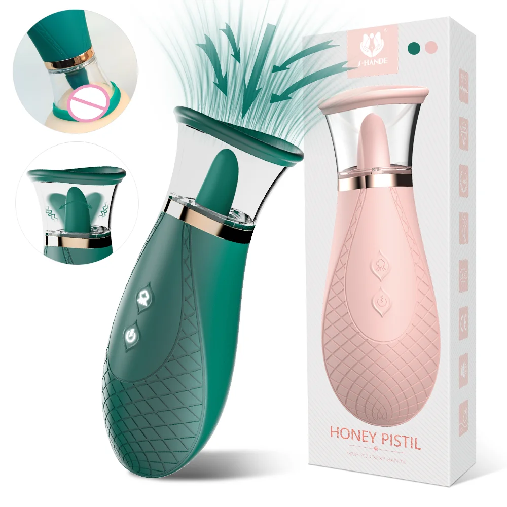 S-HANDE OEM Tongue Licking Sucking Clitoris Nipple Stimulation Vibrator Sex  Toy for Women
