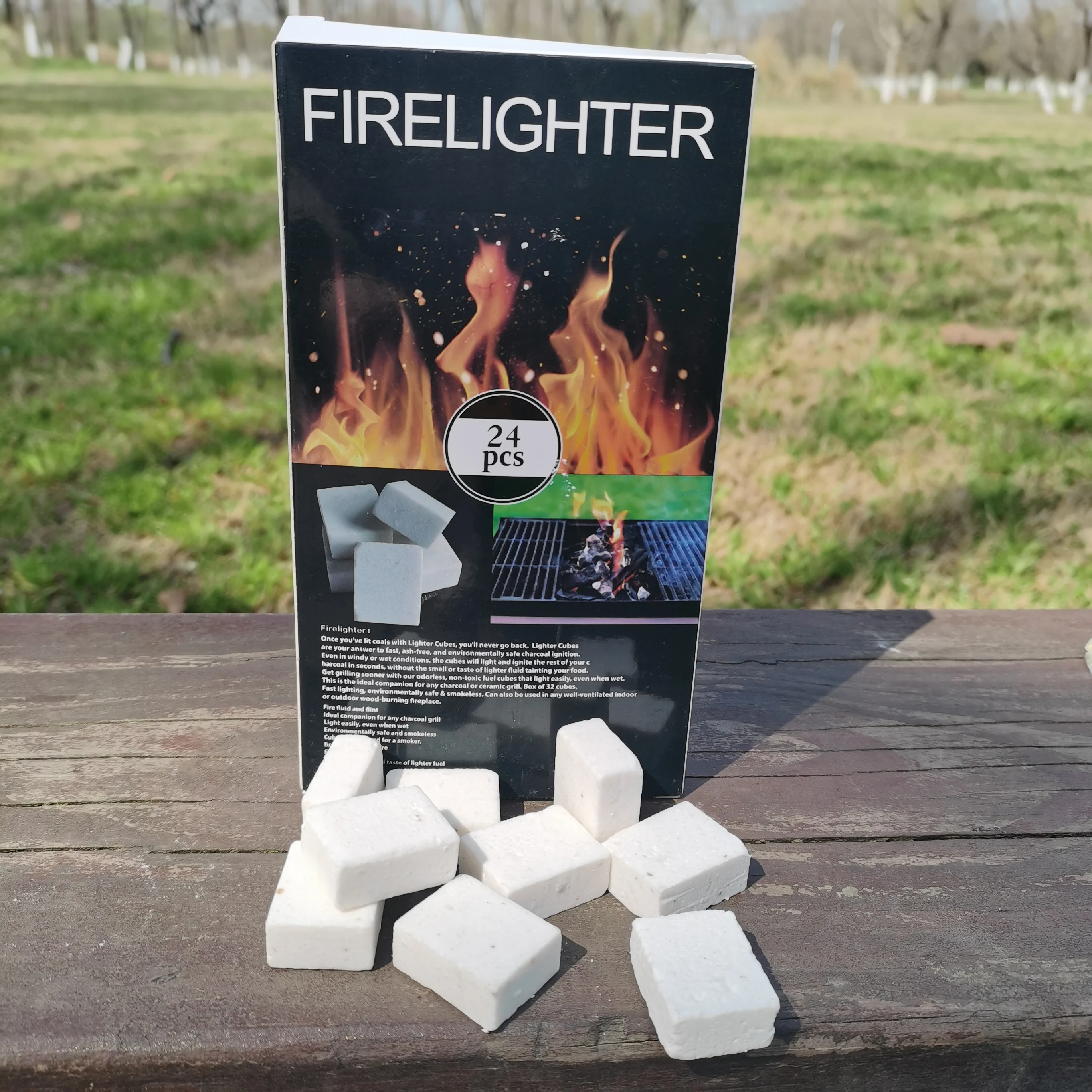 Factory Waterproof Solid Fire Starter Outside Fire Charcoal Starter-Indoor Fire Starter Cubes for Fireplaces,Grills,Wood Stoves