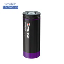 High quality lithium ion battery cell NMC 26650 akku cylindrical 3.6v 3.7v 5000mAh long cycle life rechargeable battery