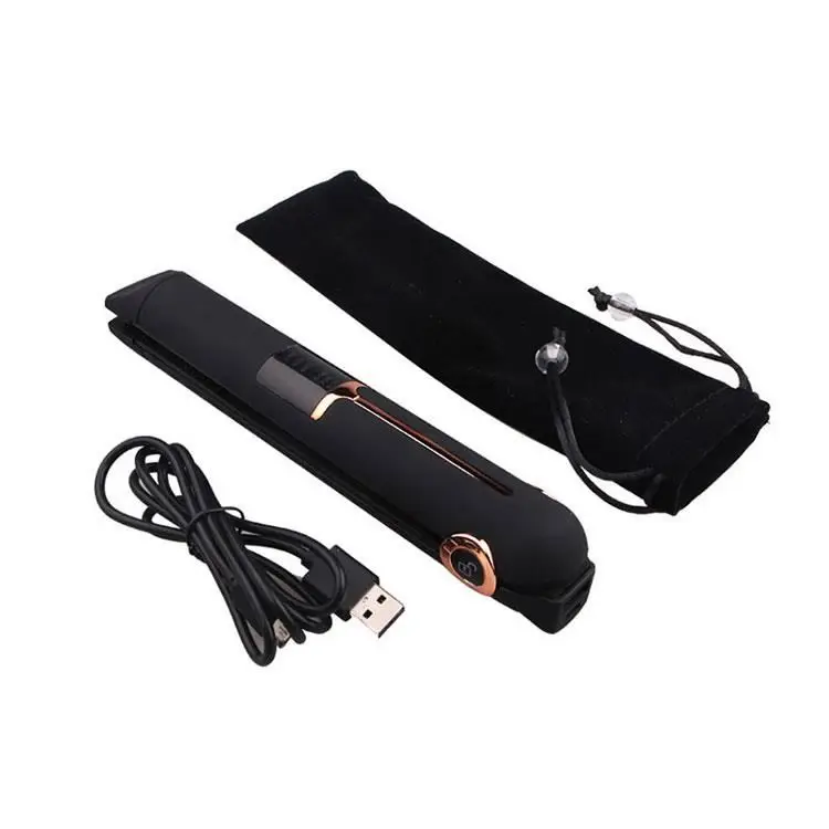 Cordless Wireless Titanium Comb Electric Gold Usb Ceramic Hair Straightener Brush