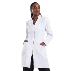 Wholesale Anti-wrinkle White Aesthethician University Medical Jacket Lab Coats Uniform Hospital Gown for Women