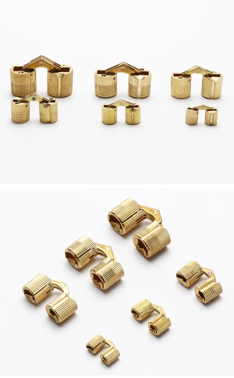 824 Mm Brass Hinges For Jewelry Box Cylinder Copper Mini Barrel Hinges