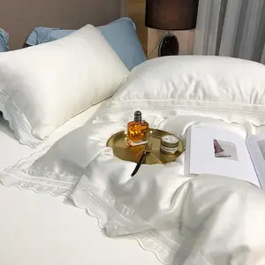 100% Natural Bamboo Sheets  Bed Skirts Silky Soft Touch Hypoallergenic Cool and Breathable 4 Piece Hotel Luxury Sheets Set