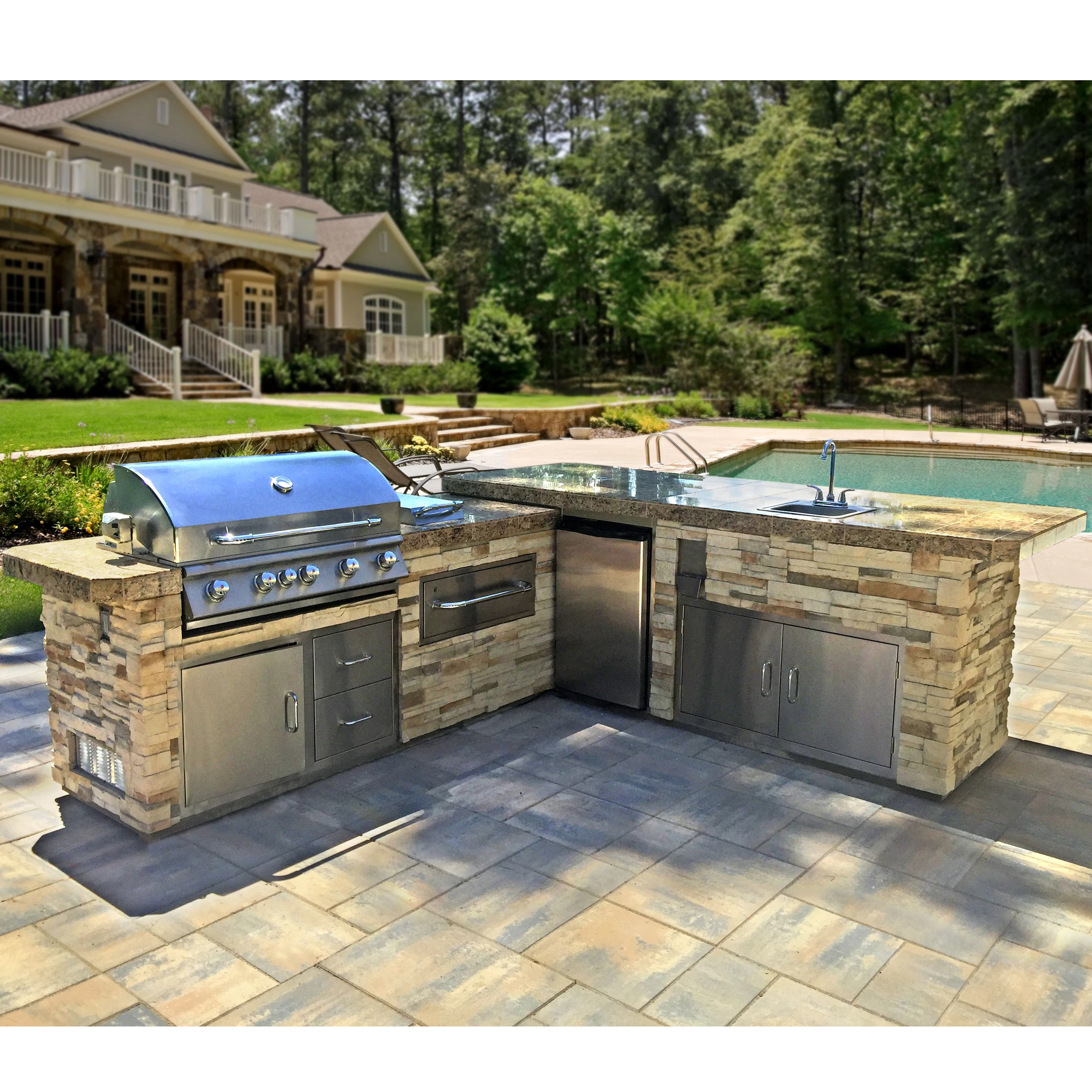 Aluminium Outdoor Kitchen Island Custom Outdoor Kitchen Cabinet Set ...