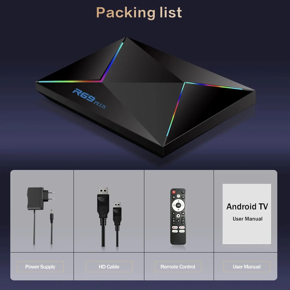 2024 Newest Android 14 TV Box R69 Allwinner H728 Fast Dual WiFi 16G 32G Octa Core 8K Set Top Box 1000M Lan Port R69 Wholesale