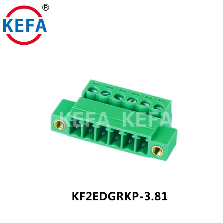 KF2EDGRKP-3,81 Zaļie Elektriskie 3,81 mm PCB Izvelkamie Terminālbloki Ražotāji