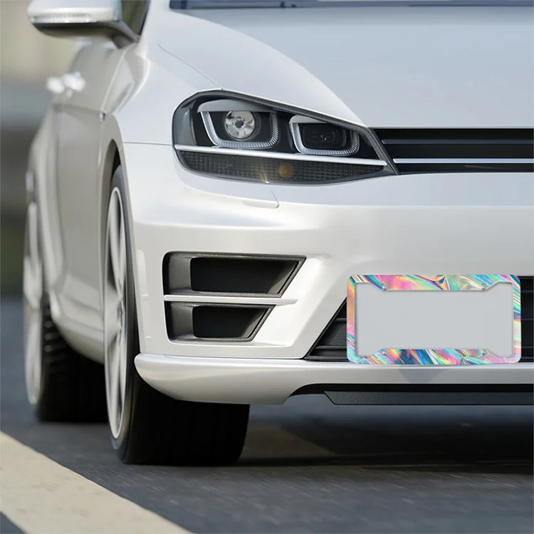 Custom Design Car Accessories 2024 Colorful License Plate Frame for USA Christmas Design factory