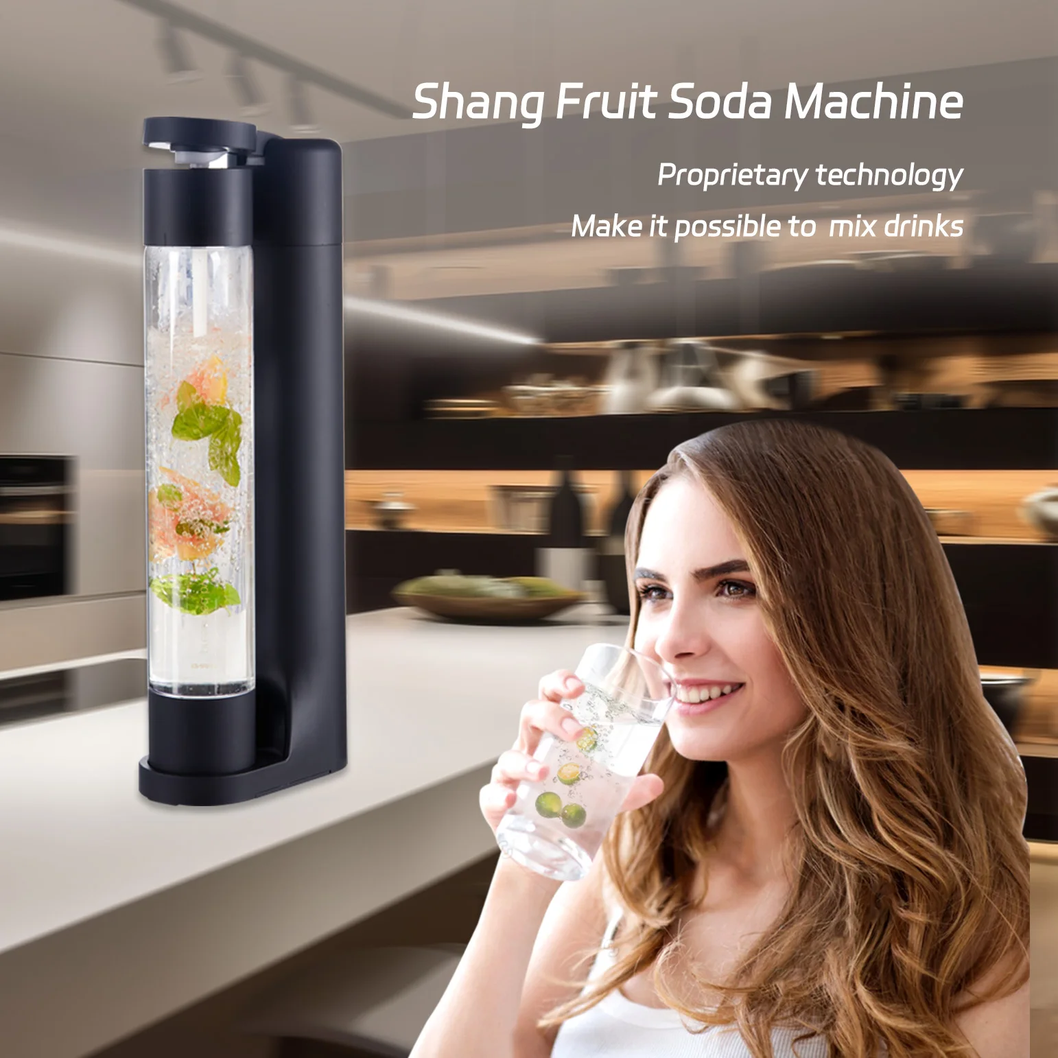 Unique Design Cold Drink Beverage Machine Home Soda Sparkling Water  Juice Tea Cocktail Maker