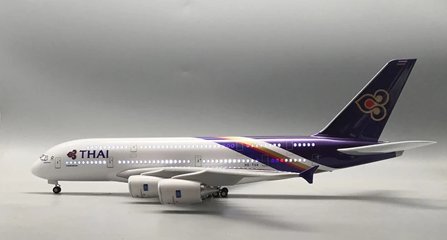 飛行機エアバスA380タイ航空1/160スケールダイキャストエンジンの樹脂