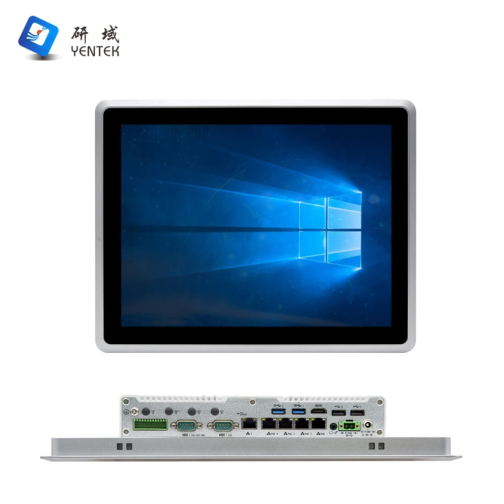Waterproof 15 Inch LCD Industrial all in one PC Intel i5 J6412 5 LAN ...