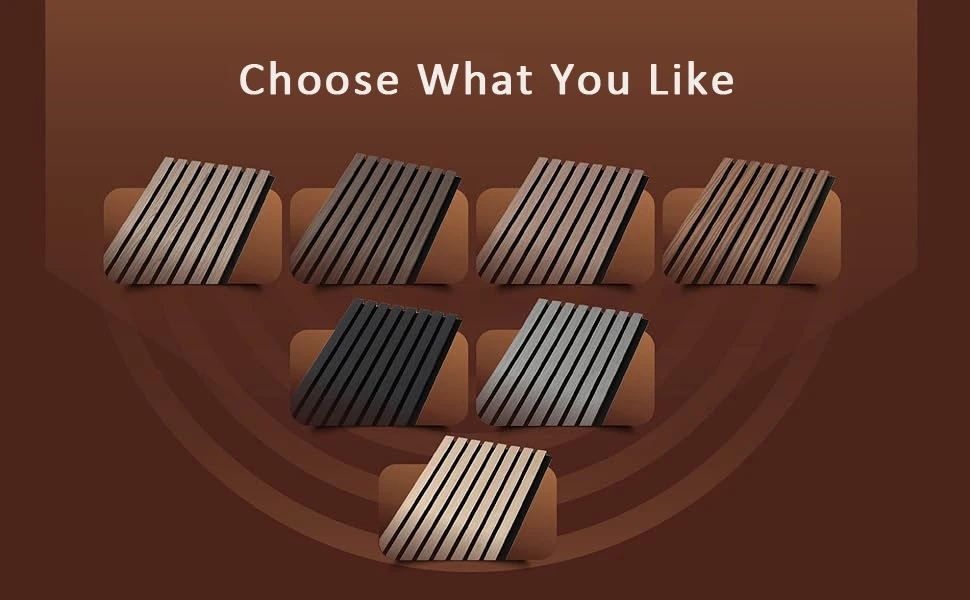 High Quality Acoustic Slat Wood Panels Black Interior Acoustic Wall Panels for Homes Nightstands supplier