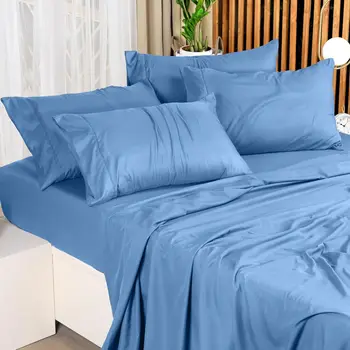 100% Polyester Microfiber 90gsm Fitted Bedding Sheet Set 4pcs with pillowcases