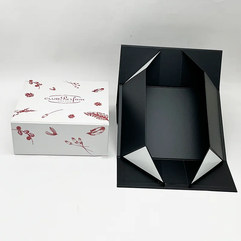 Professional Service Custom Logo Black Apparel Packaging Folding Magnetic Closure Gift Paper Box for Small Business manufacture