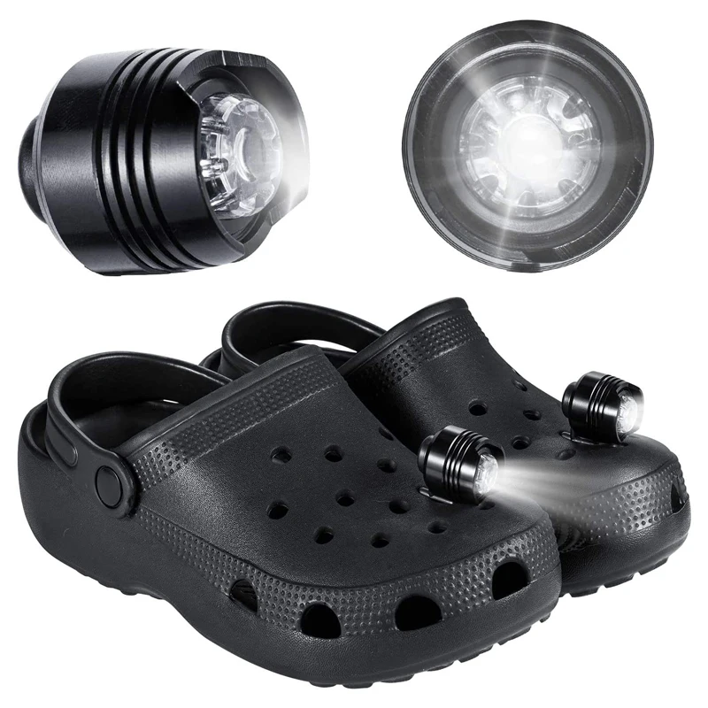 2023 Waterproof Shoes Headlights For Clogs Light Aluminum Alloy 2pcs ...