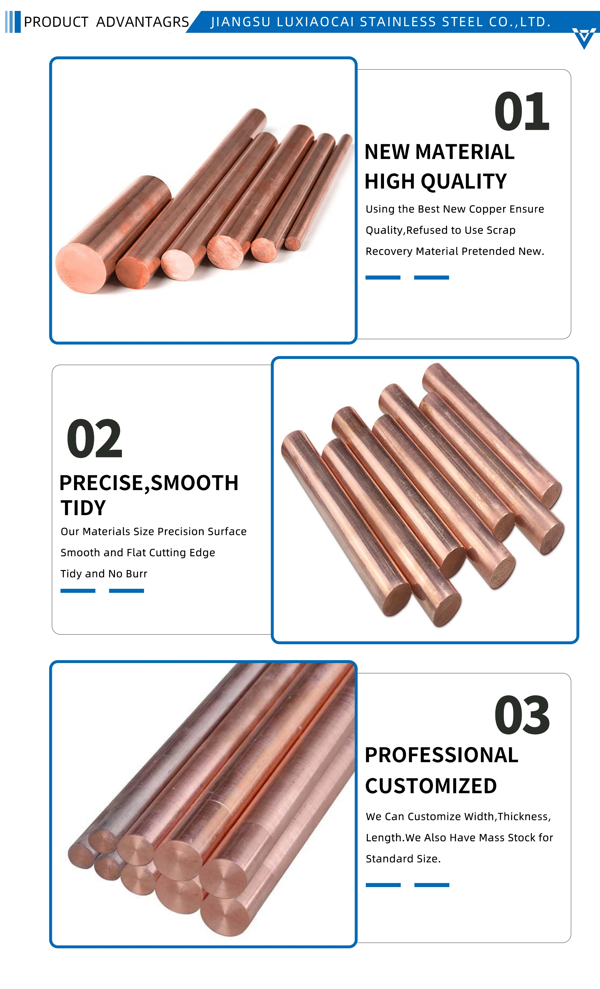 Copper Bar Copper Rod Copper Round Bar Brass Rod Factory Price High
