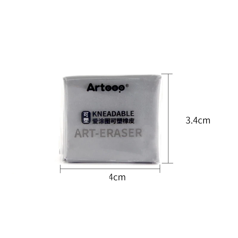 Серый пластик разминаемый резиновый высокий легкий художественный ластик для