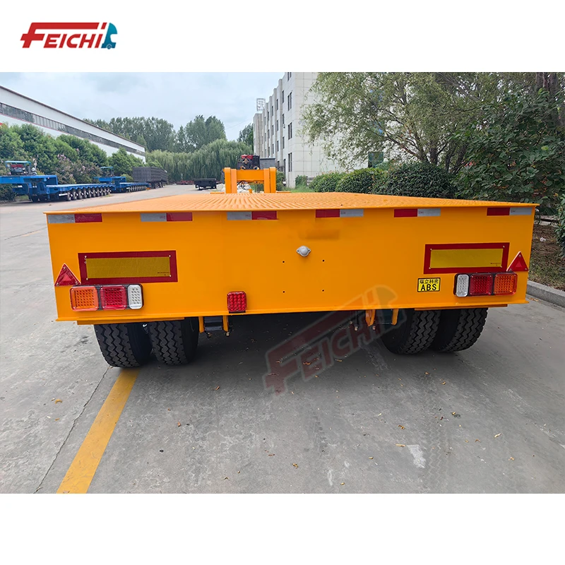 FEICHI 4 Axles 100 Tons Removable Gooseneck Zipper Link Lowbed Semi Trailer Low Flatbed Semi Trailer Export to Saudi Arabia