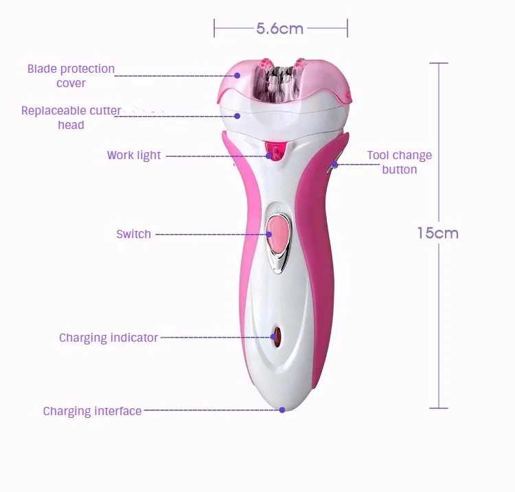 Электрическая машинка для стрижки ног Kemei 4 в 1, 2531 км