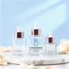 clear glass bottle