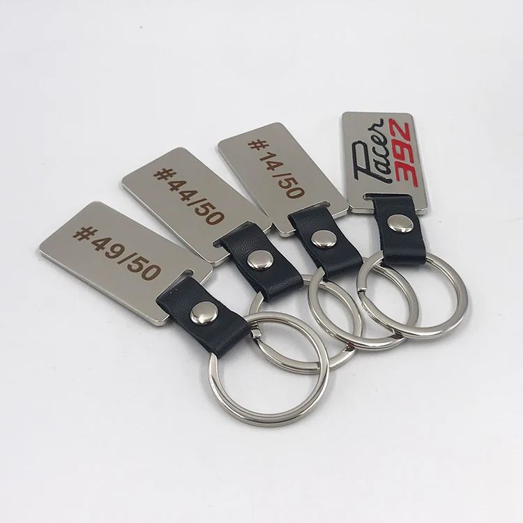 2022 Wholesale Factory Fashion Metal New Key Chain Car Brand Leather Car Logo Custom Key Ring With Gift Box details