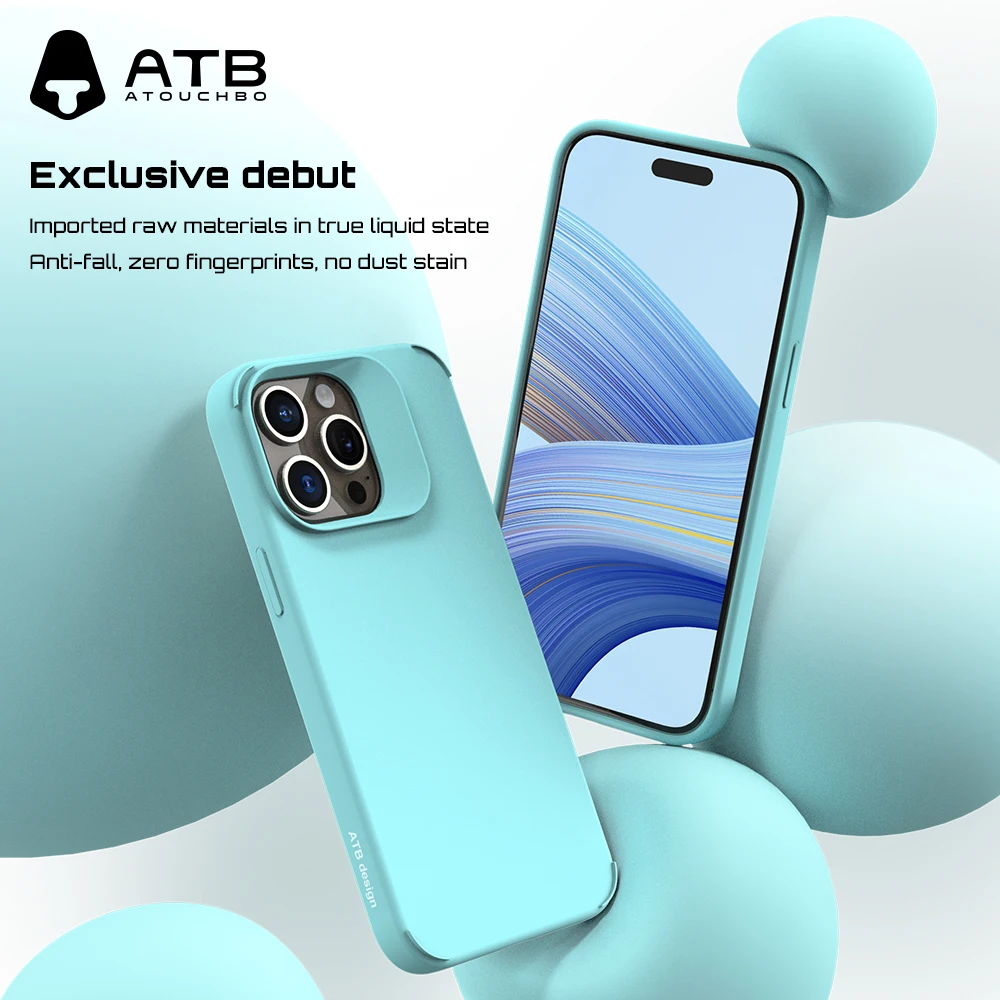 ATB for IPhone Silicone Phone Case Liquid Silicone Soft TPU Phone Case Colorful Phone Cover for iPhone 15 Pro Max Case
