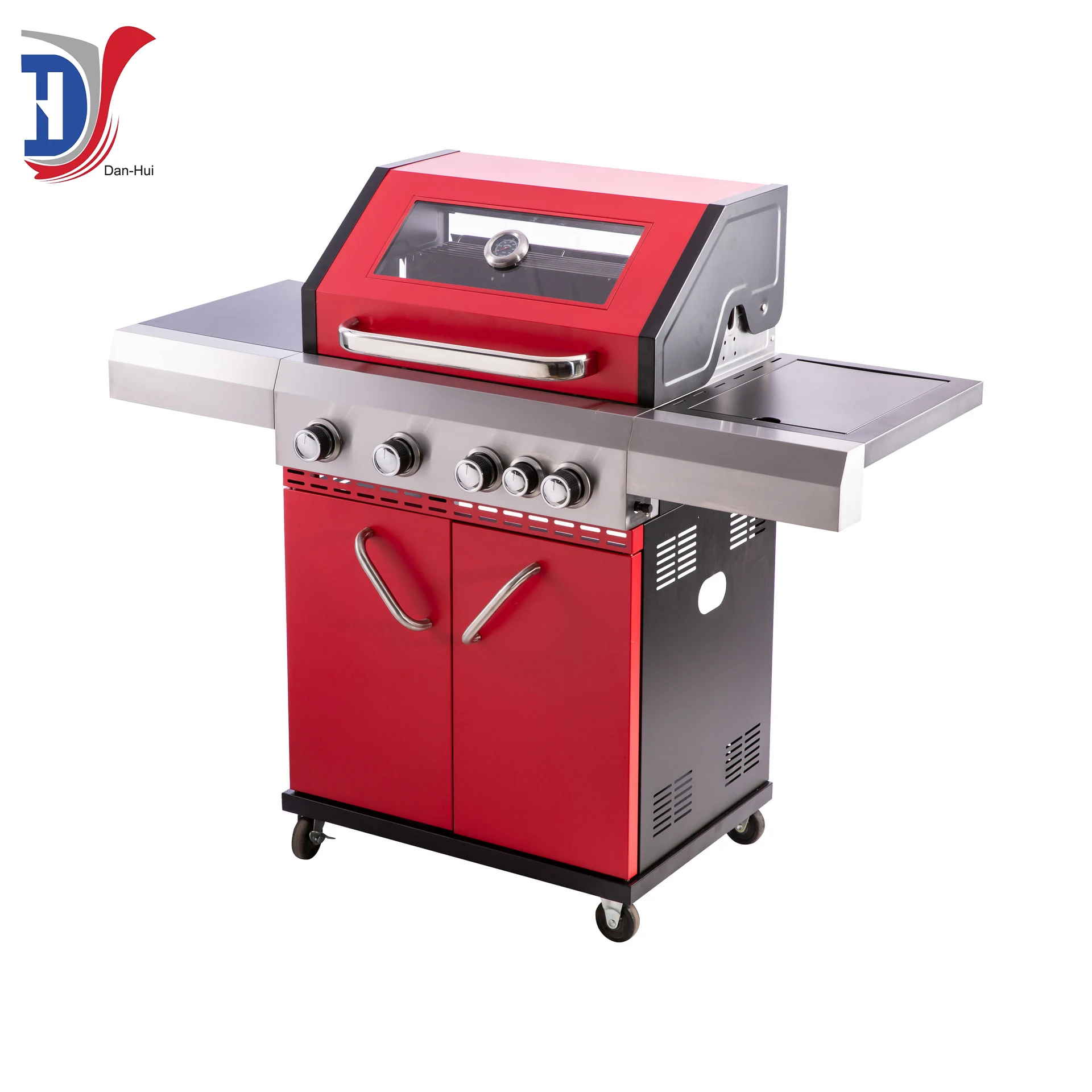 Bestselling Stainless Steel Bbq Grill Smokeless 4 Burners With Side Burner Kitchen Gas Bbq