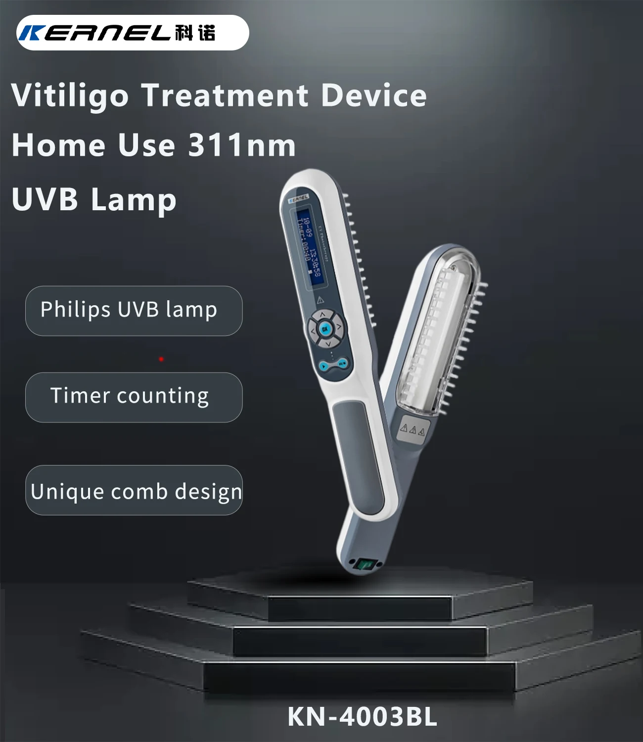 Kernel KN 4003BL Home 311nm UVB Light Therapy Ultraviolet Phototherapy Device for Body Psoriasis Treatment