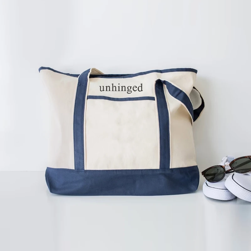 Popular Design Extra Heavyweight Large Personalized Cotton Grocery Everything Canvas Tote Bag