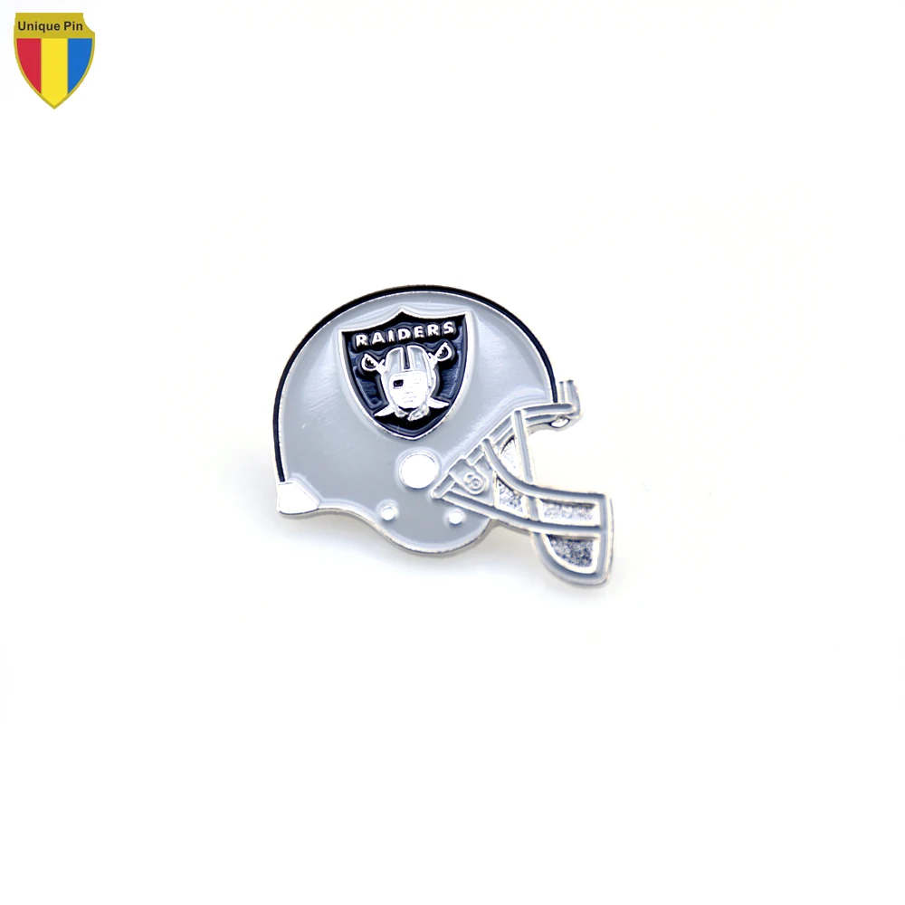 Popular Design Raiders Custom Logo Soft Enamel for Lapel Pin Plated Metal Technique