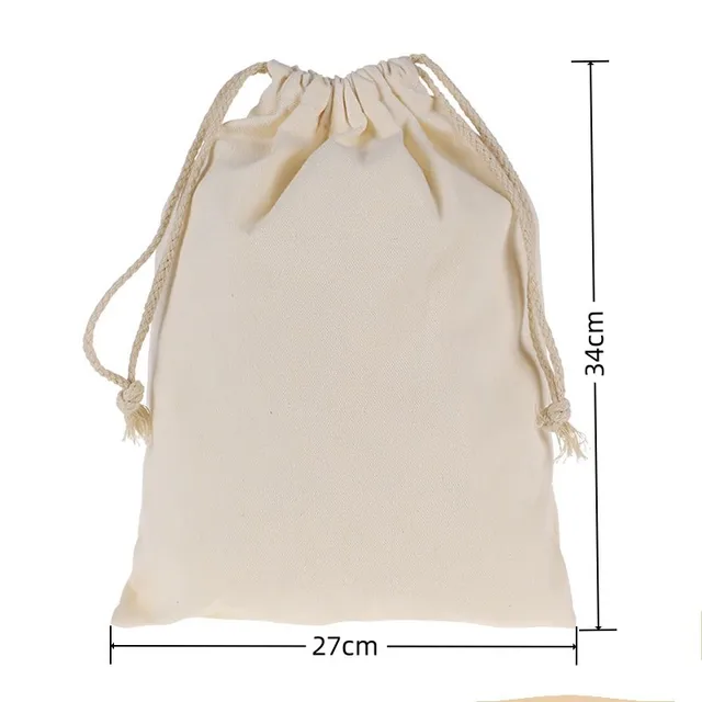 wholesale eco canvas printed cotton and linen drawstring bag gift packaging canvas bag custom logo small dust drawstring bag