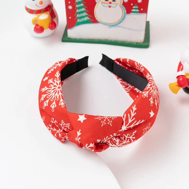 Shenglan Christmas Knotted Headbands For Women Girls Fashion Santa