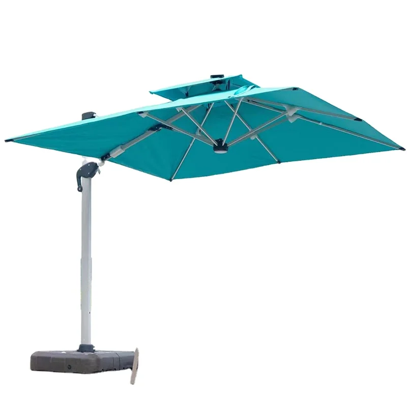 Открытый пляж сад гидравлический внутренний дворик зонтик на солнечных батареях смещение Висячие зонтики