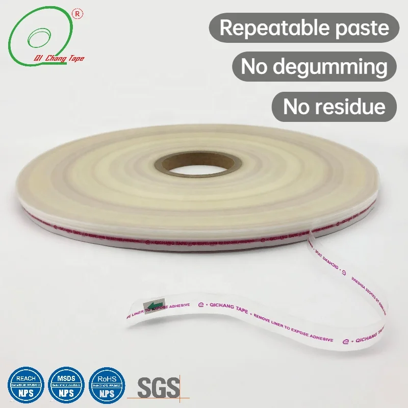 2022 New Custom Printed HDPE Film Resealable Adhesive Tape