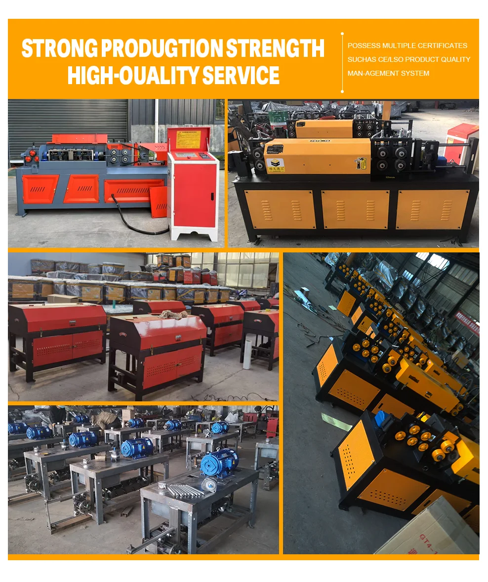Automatic Fast Speed Rebar Straightening and Cutting Machine for Construction Long Warranty 1 Year factory