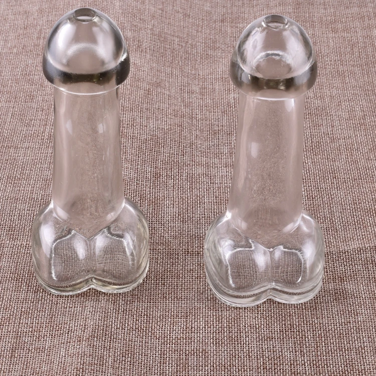 Bottiglia vetro pene 100ml nubilato feste cena sexy penis glass botle  bouteille