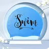 หมวกว่ายน้ำซิลิโคน สีฟ้า-ผู้ใหญ่