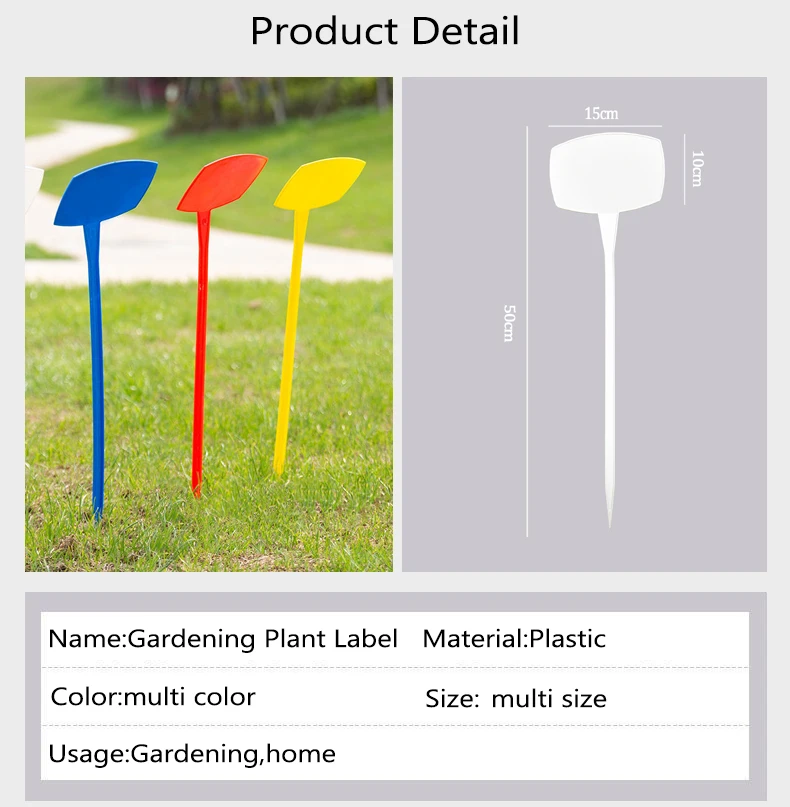 Plastic Plant Label Large Plant Name Tag Garden Plant Labels Tags Mutil Size Ticket Writing