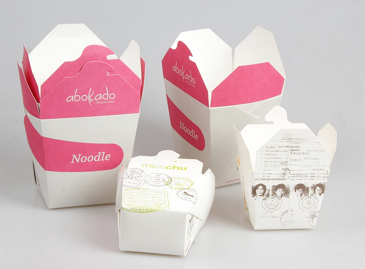 Custom Logo Eco-friendly Disposable Paper Food Container Square Food Pail for Noodles factory