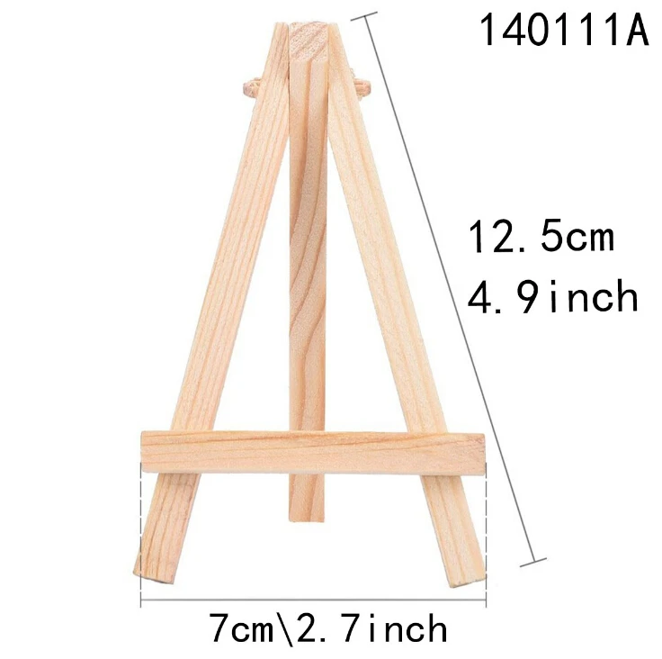 Wooden Crafts Creative Small Mini Triangle Support Original Pine Wood Decoration Display Ornament Diy Wood Easel Stand Easels